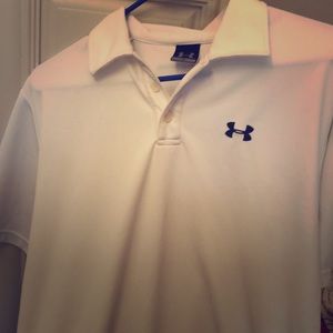 Men’s Under Armour White Polo